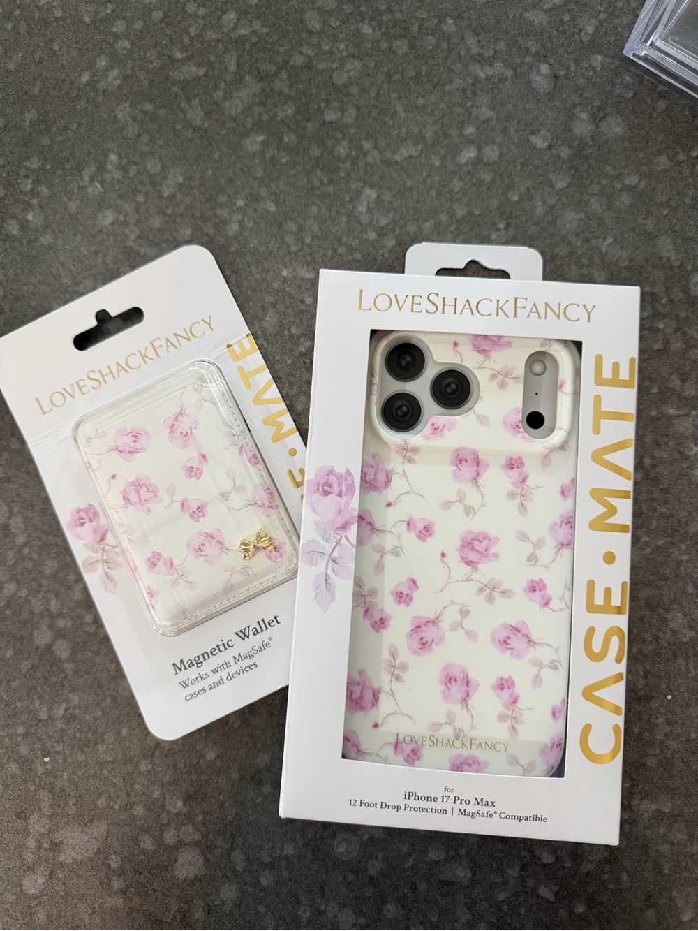 LoveShackFancy Floral 17 Pro Max iPhone Case with Matching Magnetic Wallet